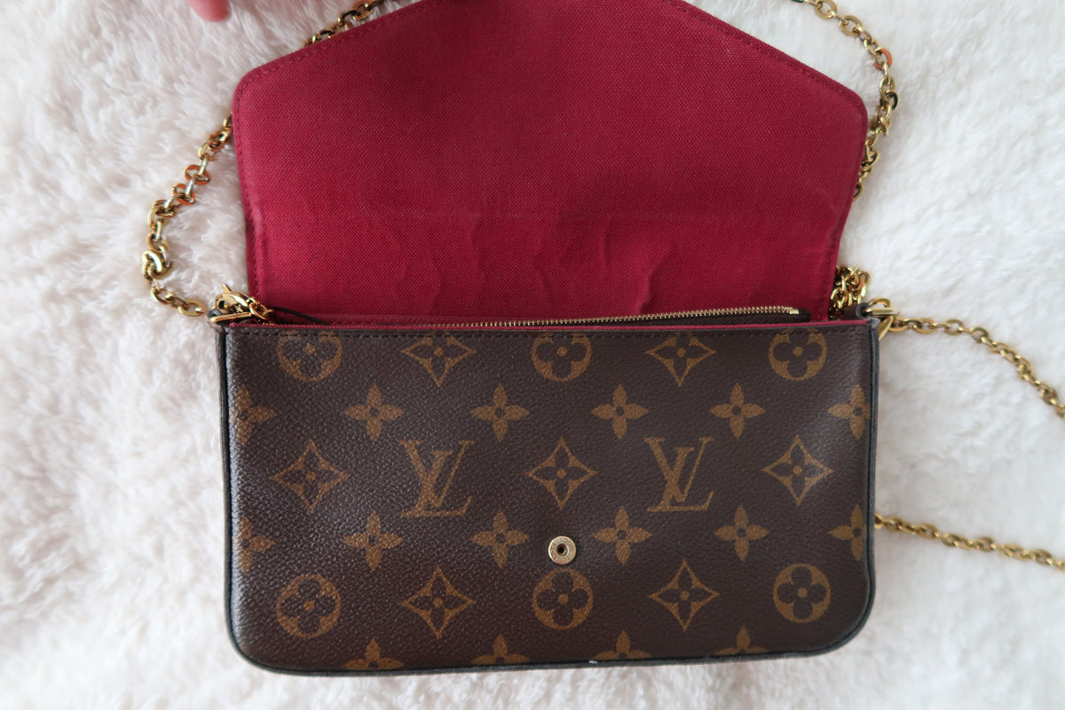 Louis Vuitton Monogram Pochette Chain Wallet / Crossbody – Excellent Condition