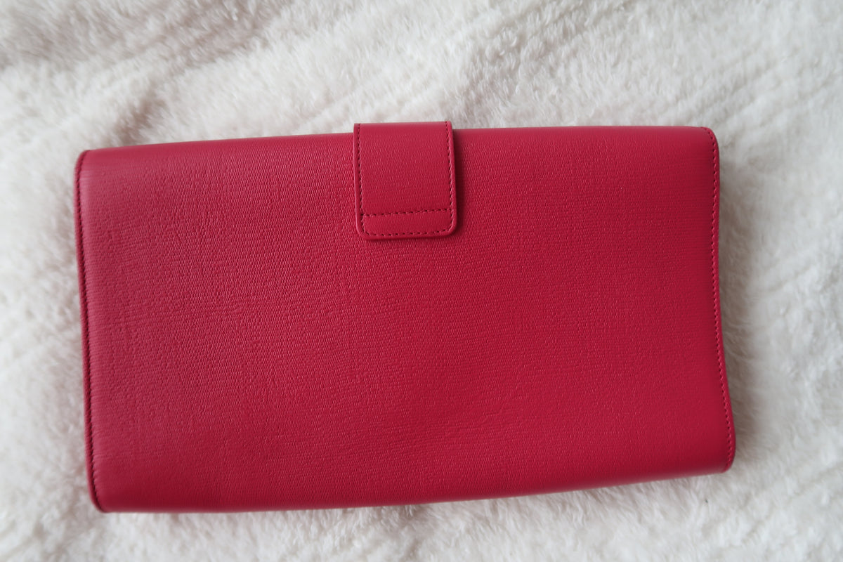YSL Saint Laurent pink clutch
