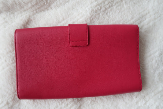 YSL Saint Laurent pink clutch