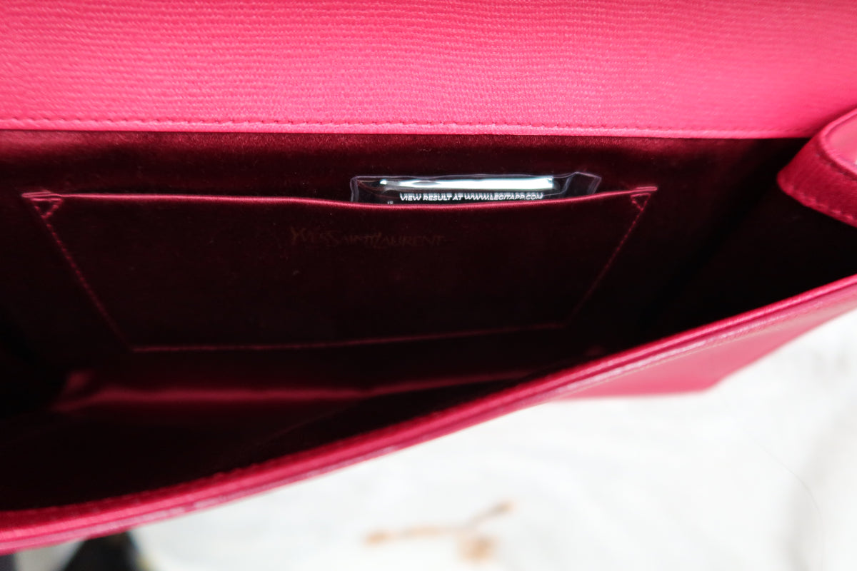 YSL Saint Laurent pink clutch