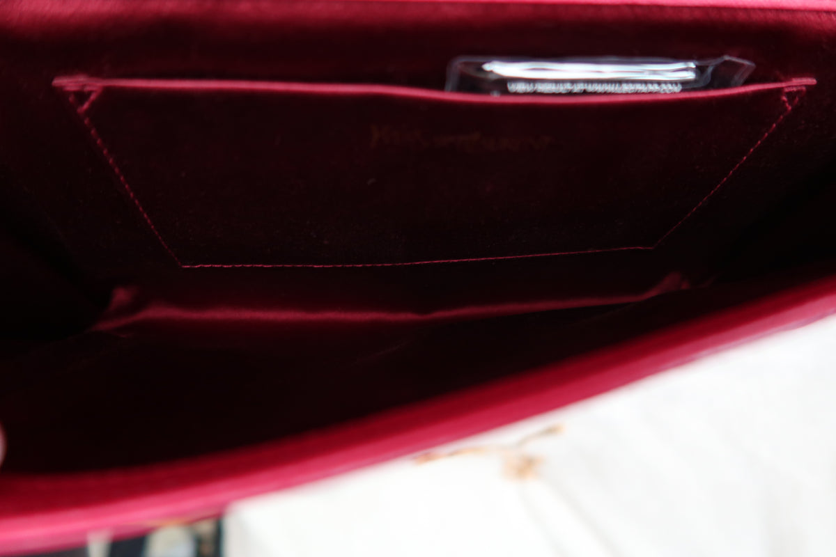 YSL Saint Laurent pink clutch