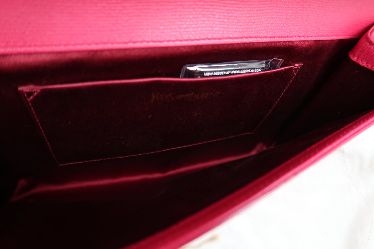 YSL Saint Laurent pink clutch