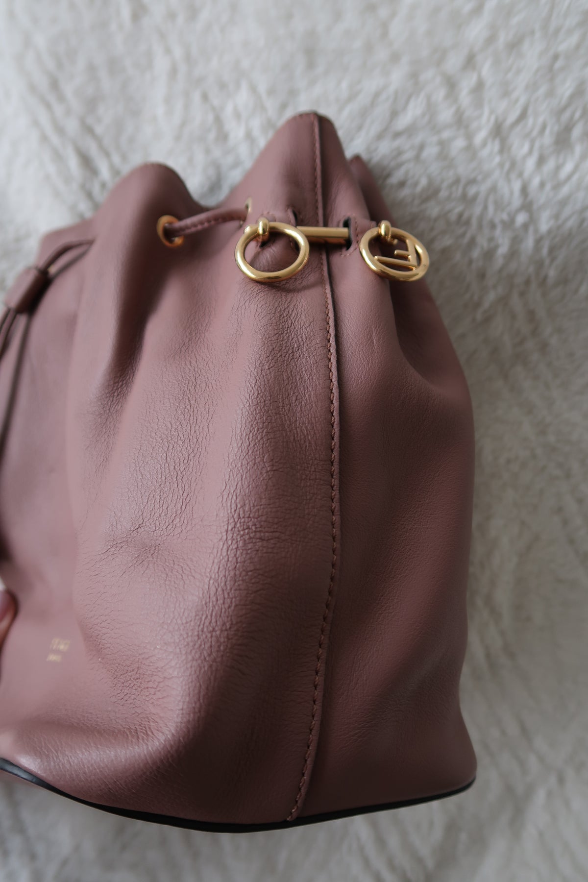 Fendi Mauve Pink Leather Bucket bag