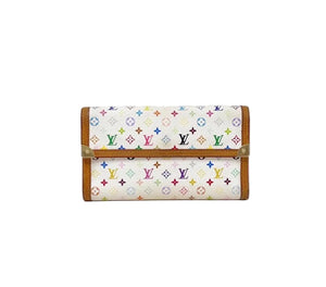 Louis Vuitton Monogram Multicolore Long Wallet – White