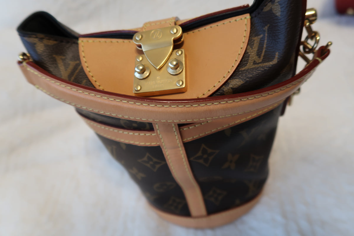 Louis Vuitton Monogram Canvas Duffle Bucket Shoulder Bag- Excellent