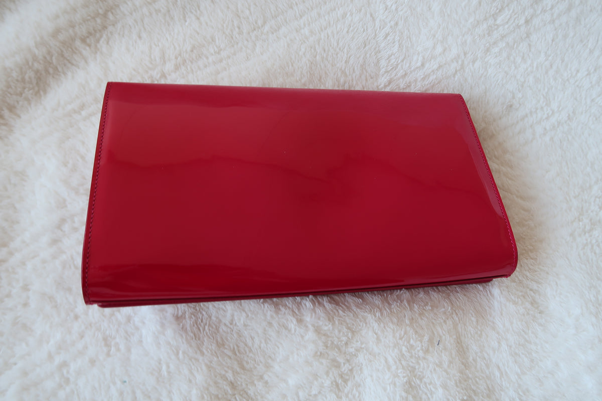 YSL PATENT PINK CLUTCH