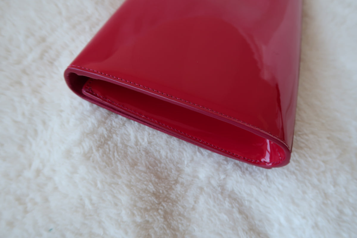 YSL PATENT PINK CLUTCH