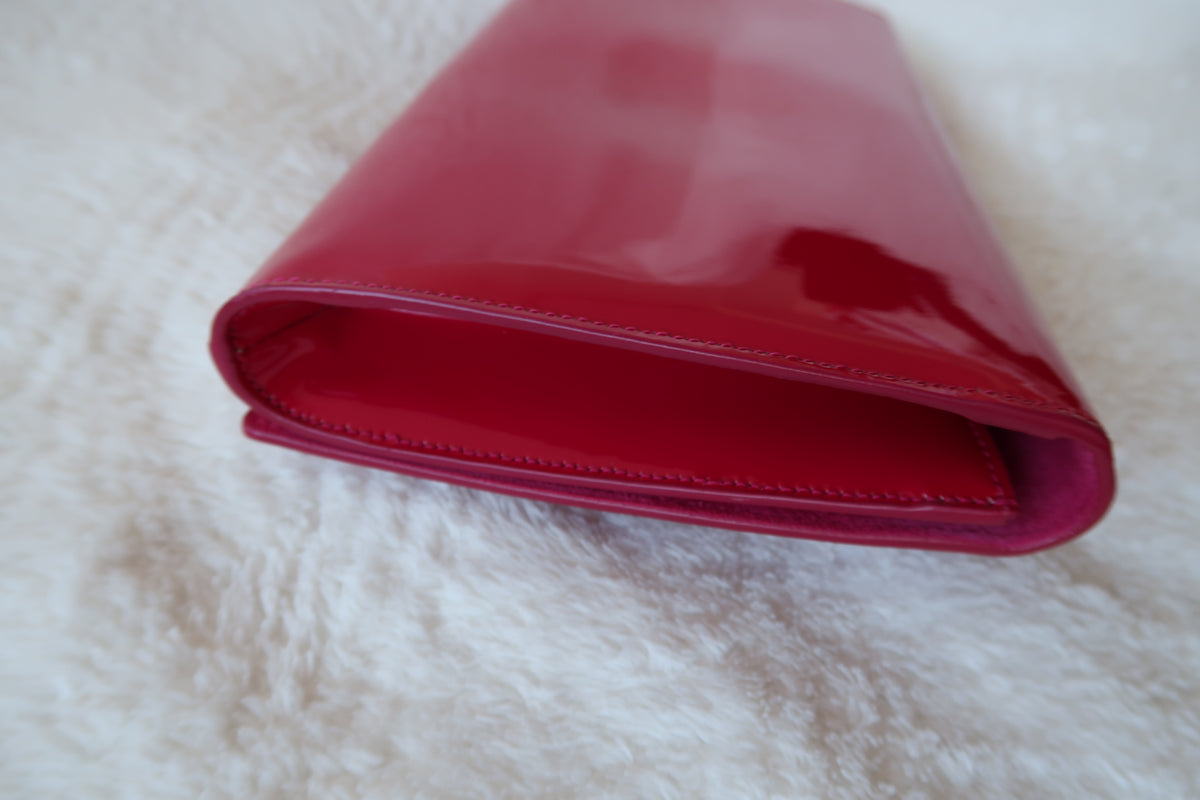 YSL PATENT PINK CLUTCH