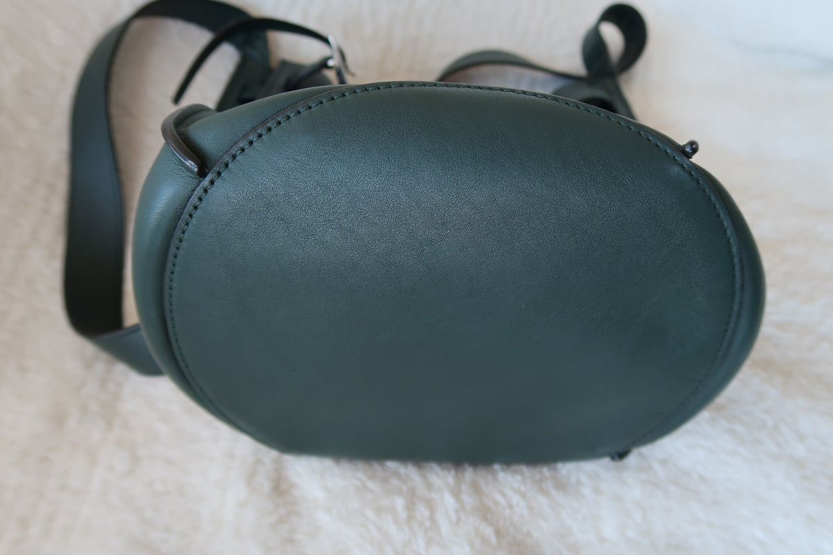 Celine Big Bag Bucket Lambskin Leather Bag - Forest Green