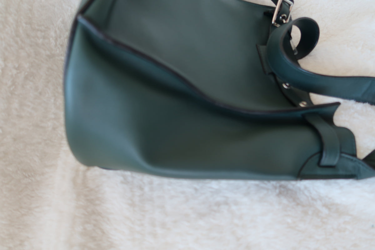 Celine Big Bag Bucket Lambskin Leather Bag - Forest Green