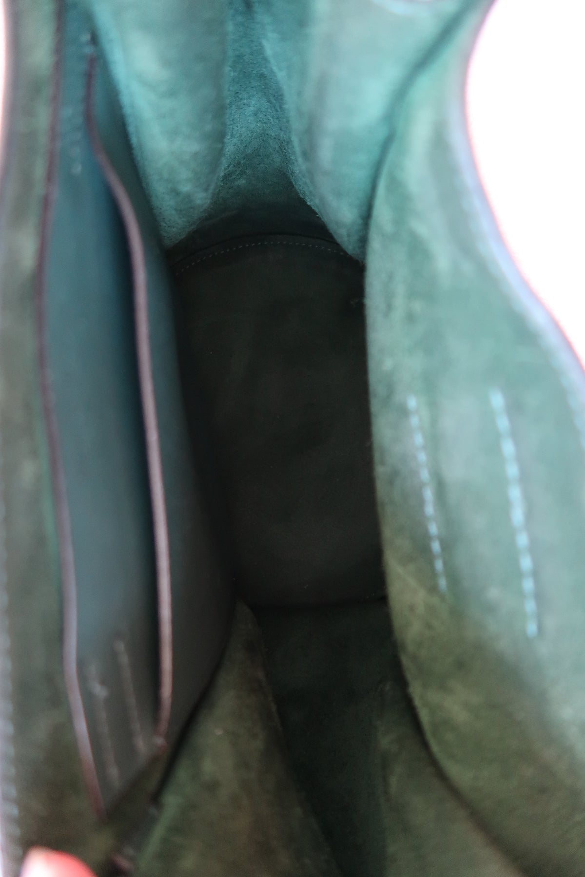 Celine Big Bag Bucket Lambskin Leather Bag - Forest Green