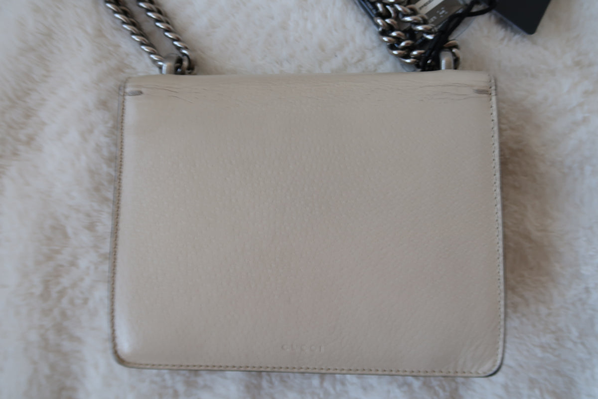 Gucci Textured Calfskin Crystal Dionysus Shoulder Bag