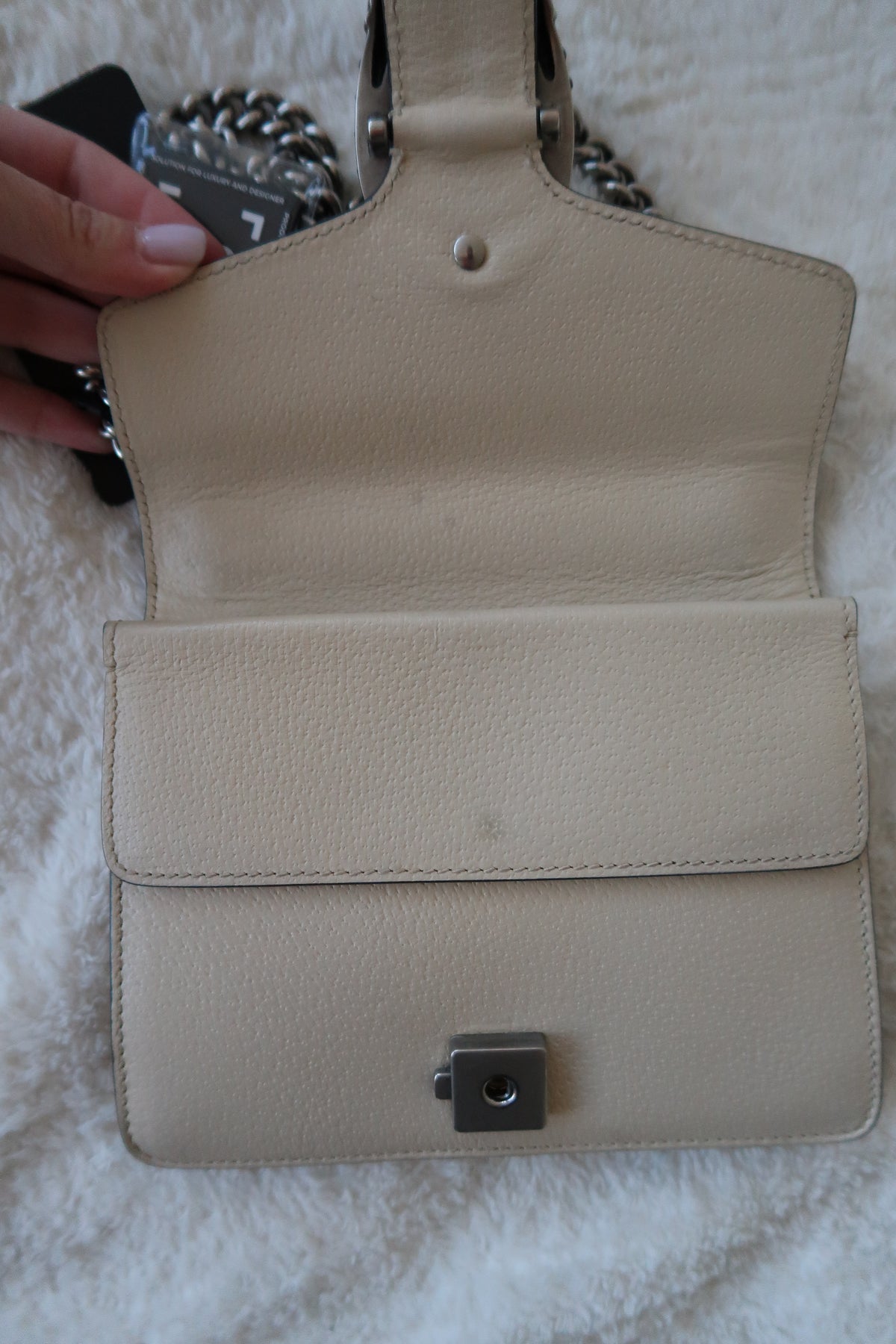 Gucci Textured Calfskin Crystal Dionysus Shoulder Bag