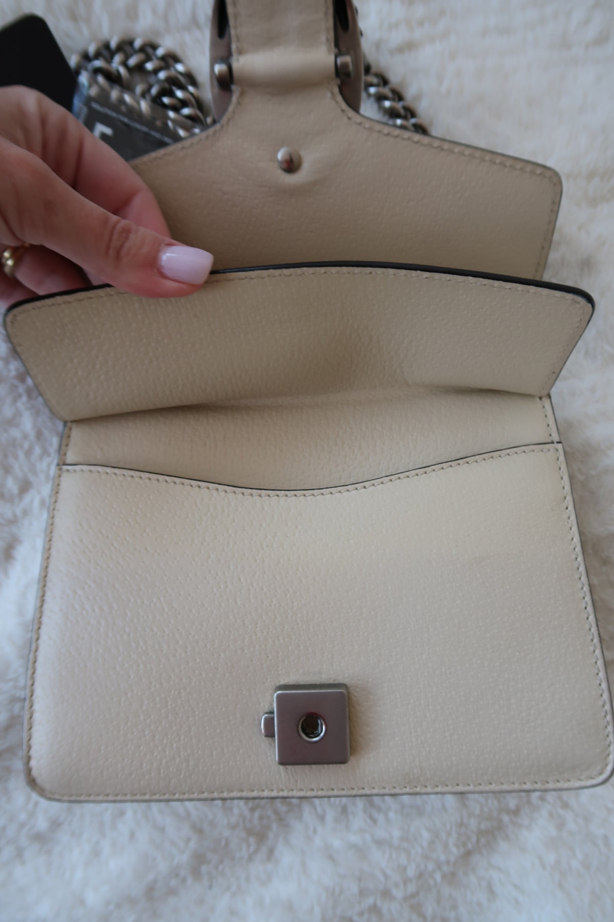 Gucci Textured Calfskin Crystal Dionysus Shoulder Bag