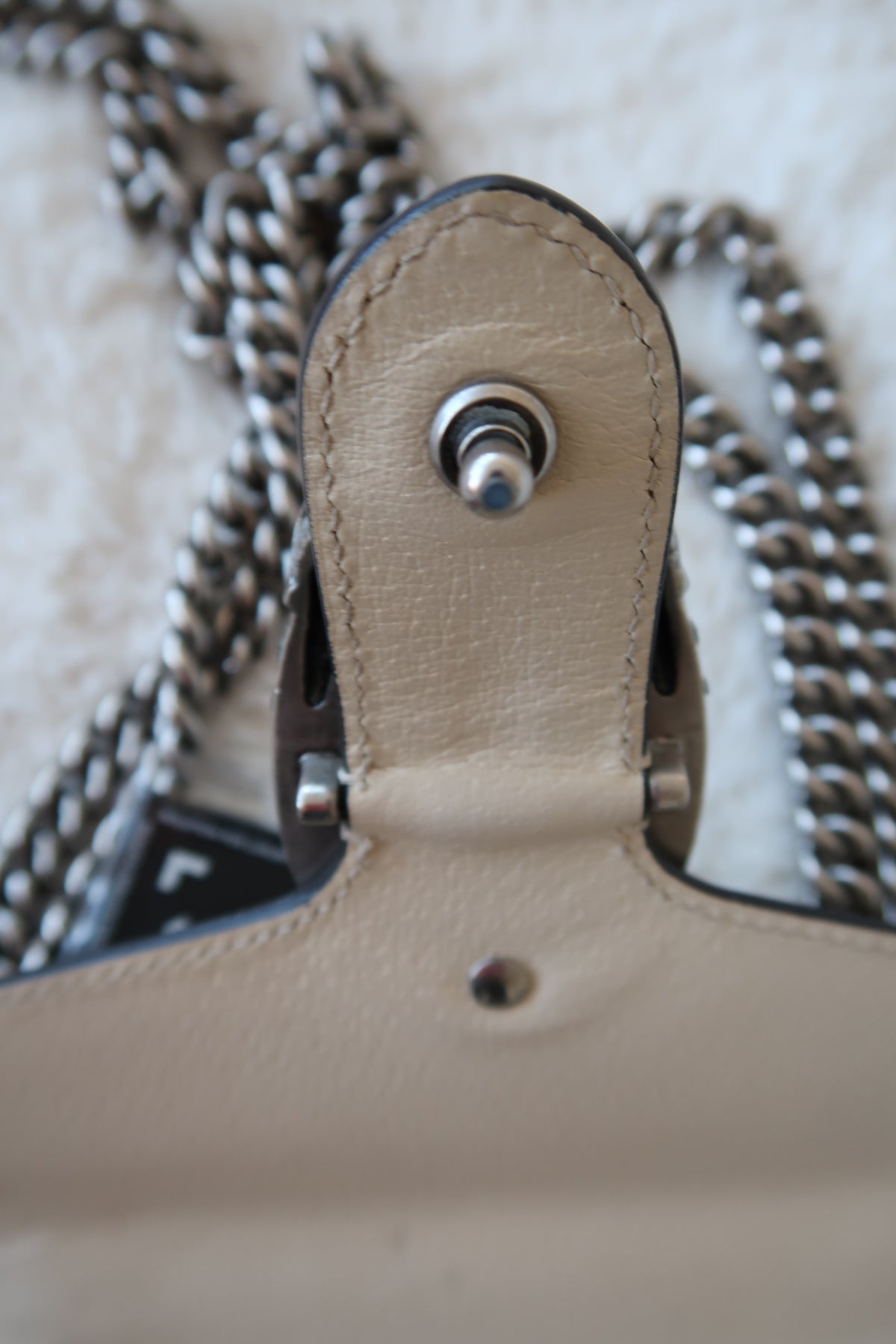 Gucci Textured Calfskin Crystal Dionysus Shoulder Bag
