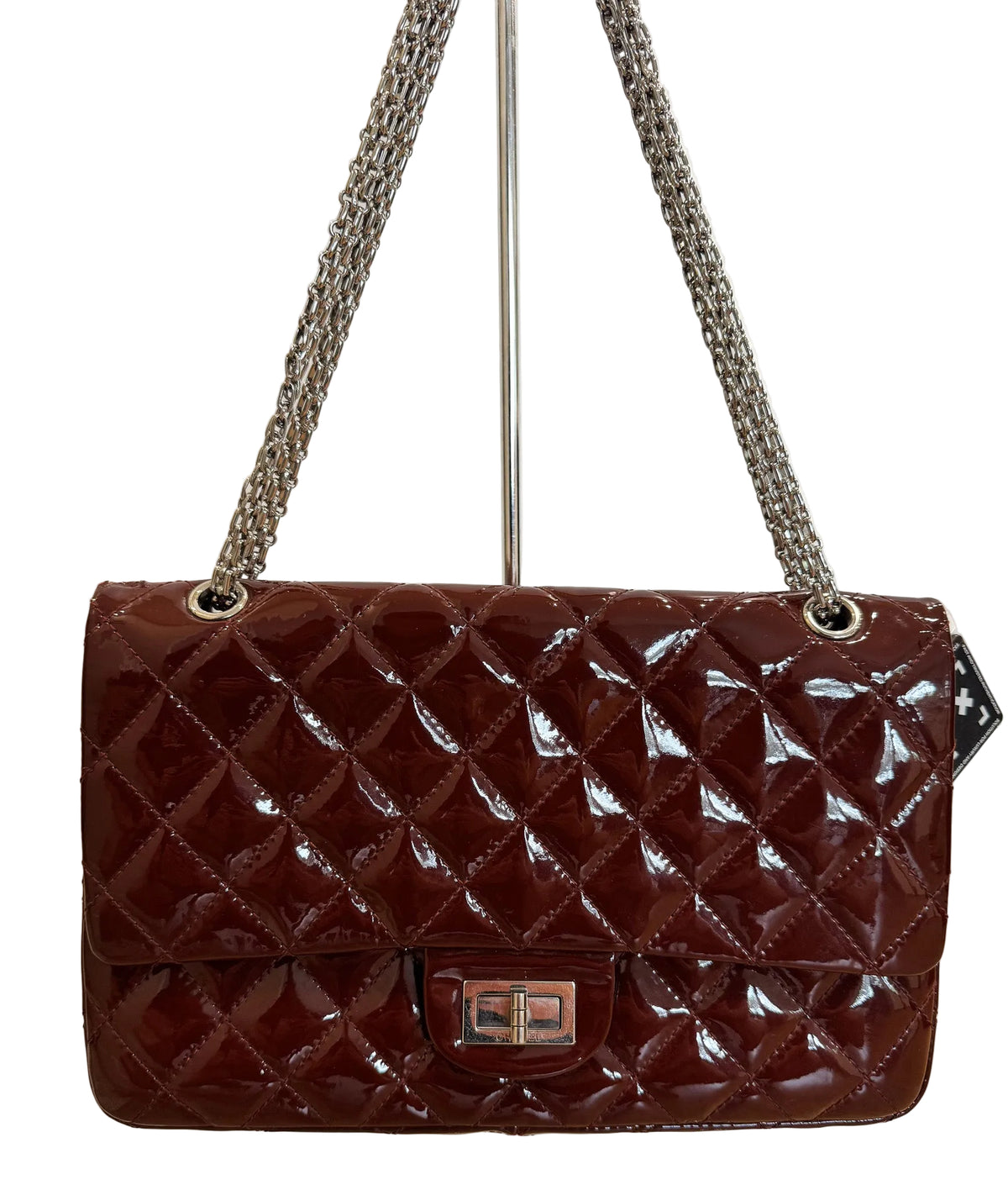 Chanel 2.55 Reissue Double-Flap Shoulder Bag – Burgundy Patent Leather