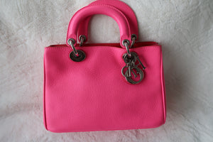 Christian Dior Diorissimo Bag Vibrant Pink Fuchsia Leather