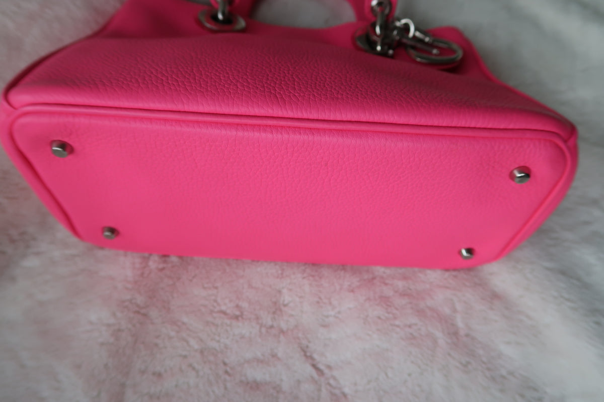 Christian Dior Diorissimo Bag Vibrant Pink Fuchsia Leather