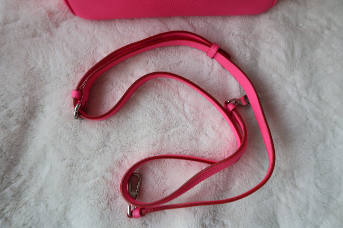 Christian Dior Diorissimo Bag Vibrant Pink Fuchsia Leather