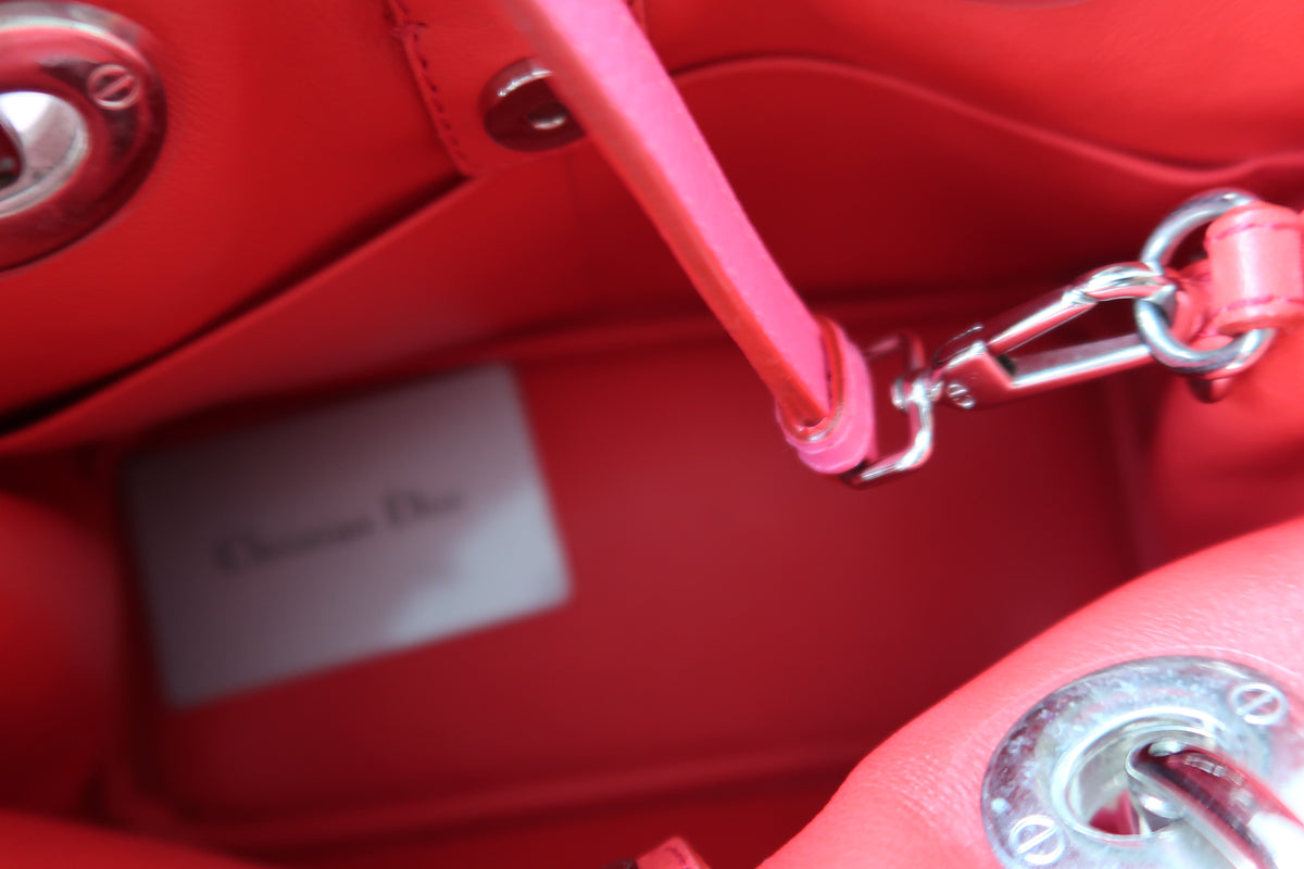 Christian Dior Diorissimo Bag Vibrant Pink Fuchsia Leather
