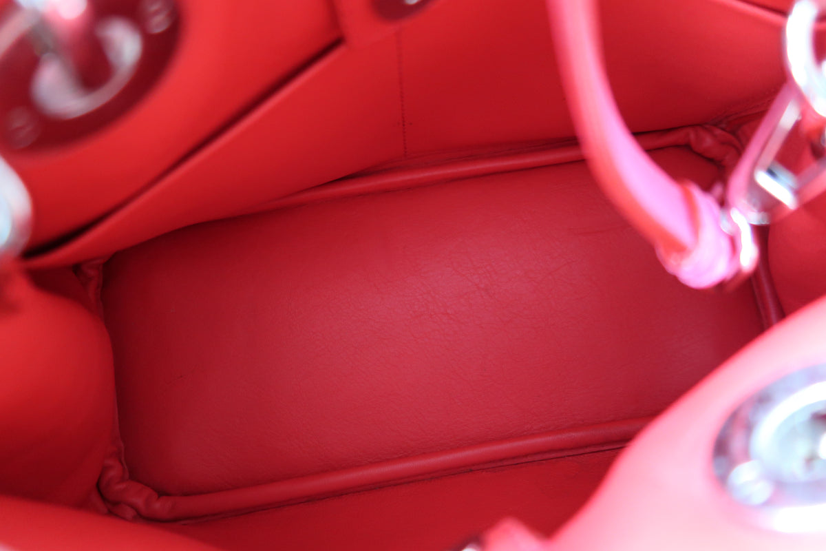 Christian Dior Diorissimo Bag Vibrant Pink Fuchsia Leather