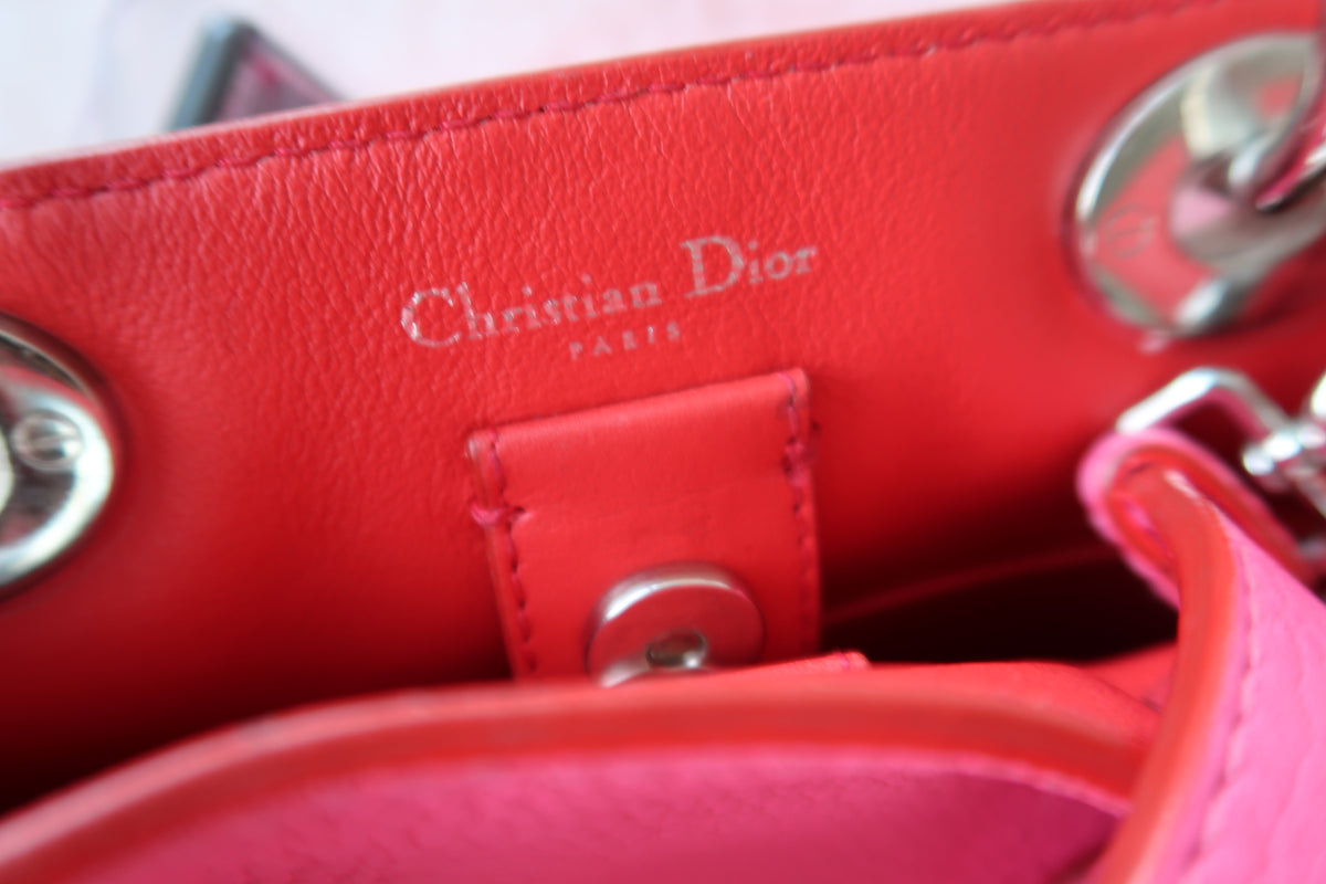 Christian Dior Diorissimo Bag Vibrant Pink Fuchsia Leather