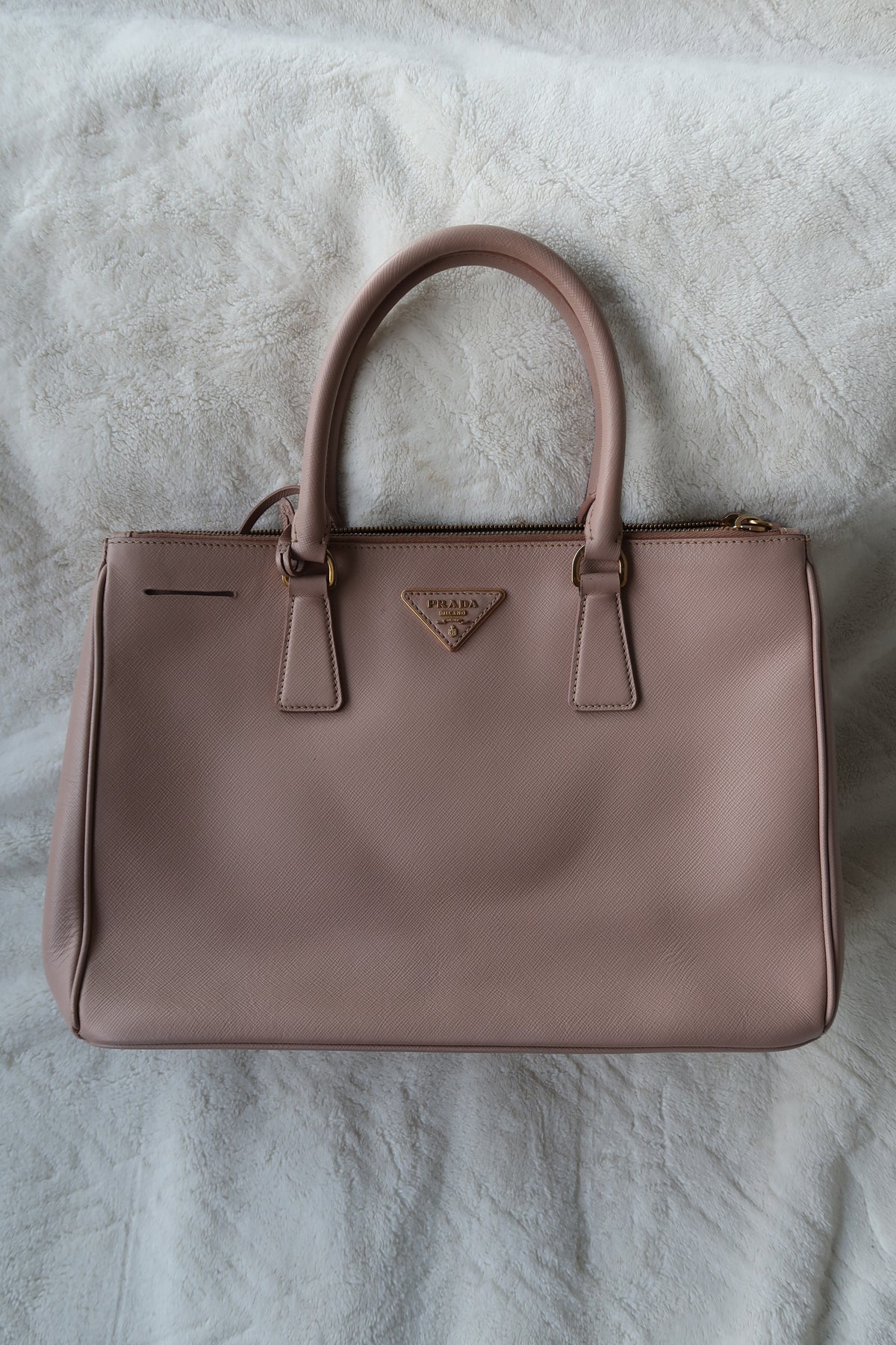 Prada Beige Saffiano Leather Tote