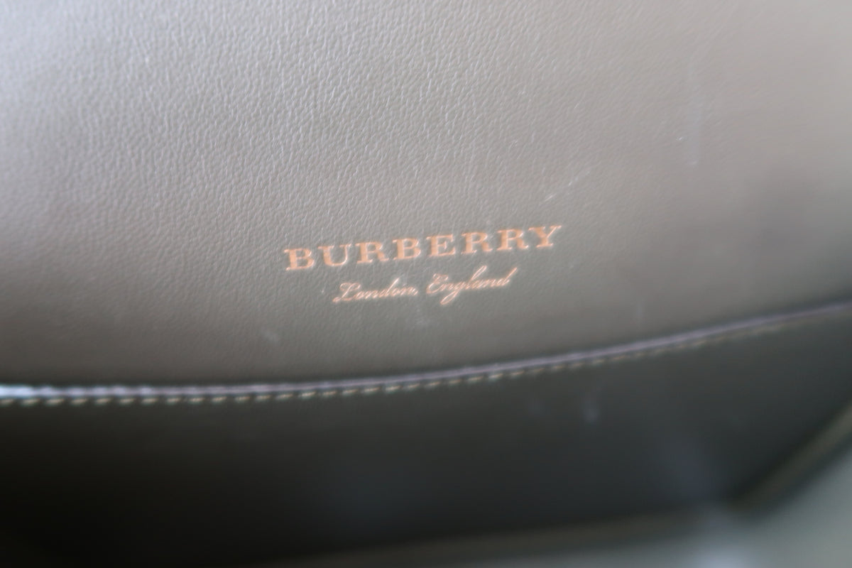 Burberry Burberry Bridle Square Satchel Leather Large Indigo Blue Navy