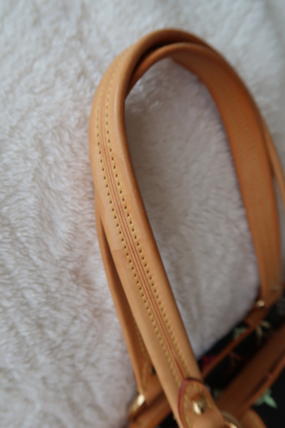 Louis Vuitton Monogram Multicolore Claudia Black Canvas Top Handle Bag