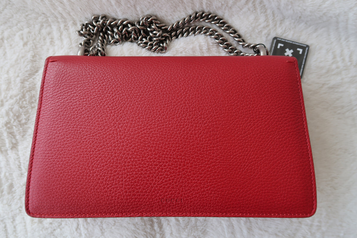 Gucci Dionysus Medium Leather Shoulder Bag Red