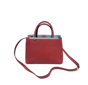Fendi 2Jours Handbag Red Leather