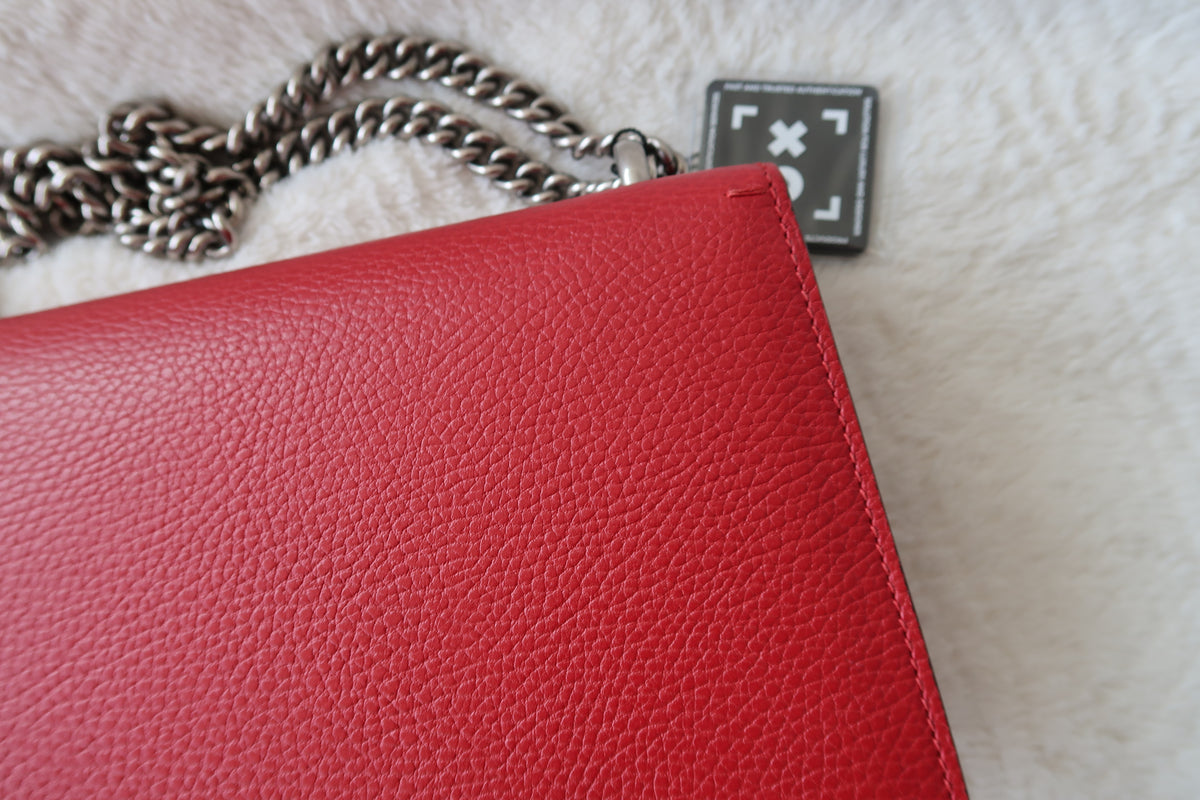 Gucci Dionysus Medium Leather Shoulder Bag Red
