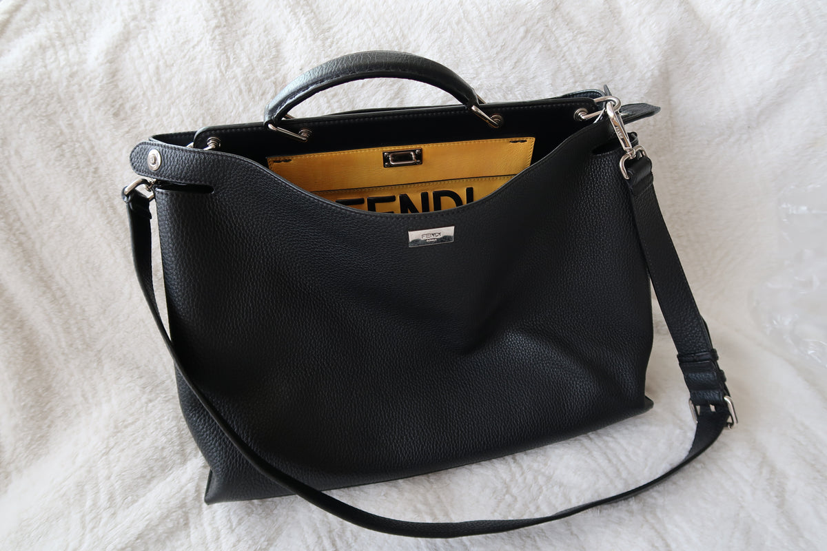 Fendi Black Peekaboo Iconic Essential Large Bag - Excellent Condition Unisex