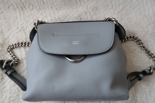 Fendi Back to School Convertible Crossbody to Mini Backpack - Pale Blue