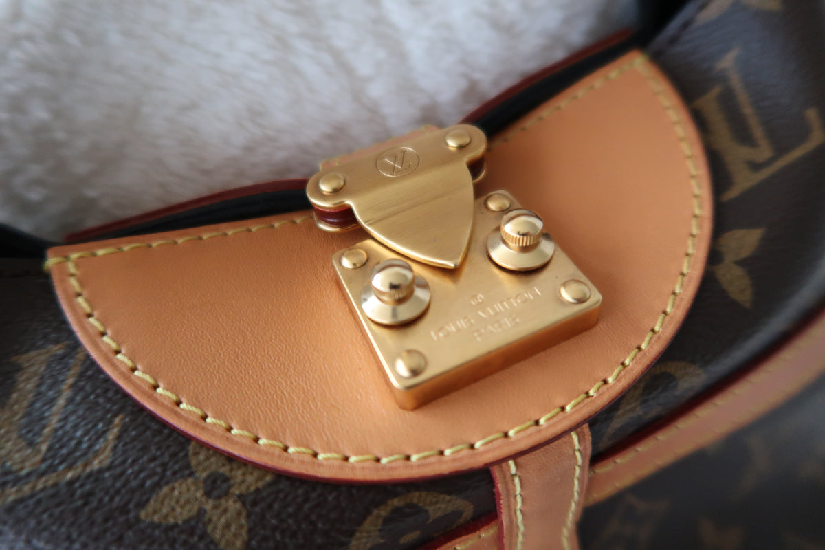 Louis Vuitton Monogram Canvas Duffle Bucket Shoulder Bag- Excellent