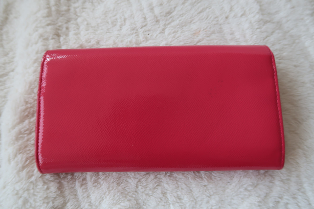 Christian Dior Pink Clutch With Chain Crossbody Shoulder Bag