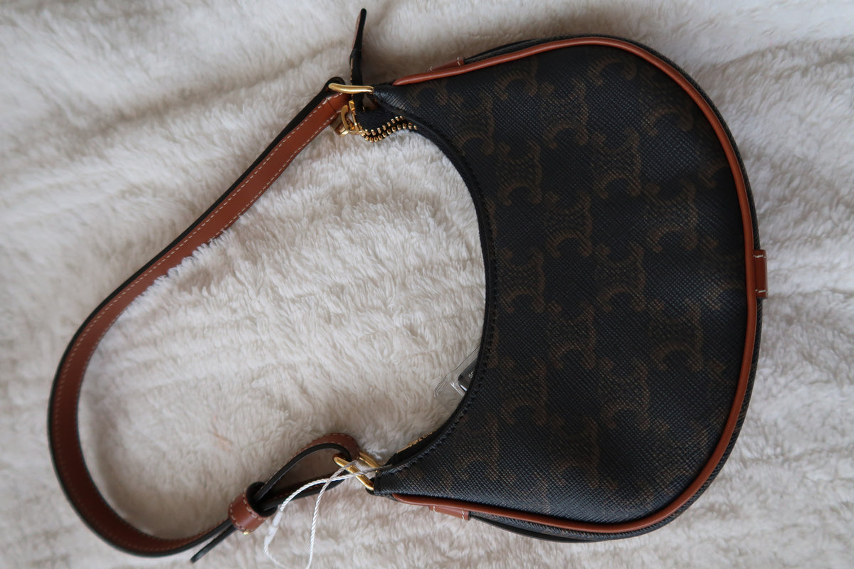 Celine Ava Bag Triomphe Coated Canvas Mini