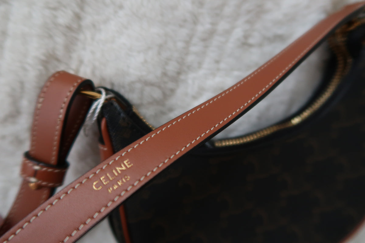 Celine Ava Bag Triomphe Coated Canvas Mini