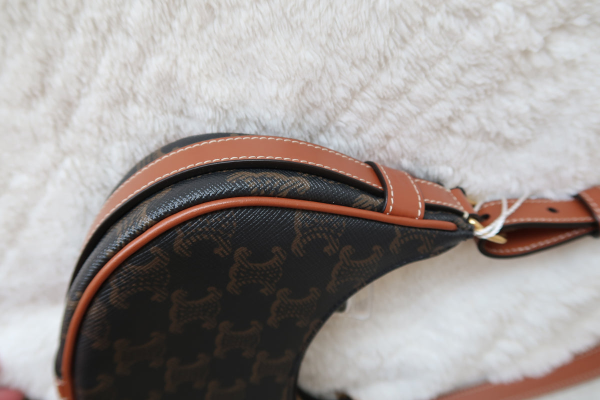 Celine Ava Bag Triomphe Coated Canvas Mini