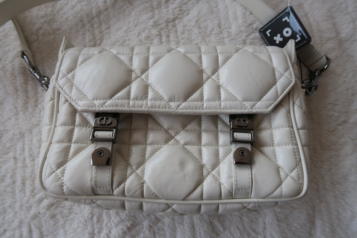 Christian Dior White Diorcamp Shoulder Bag