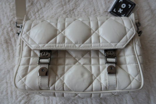 Christian Dior White Diorcamp Shoulder Bag