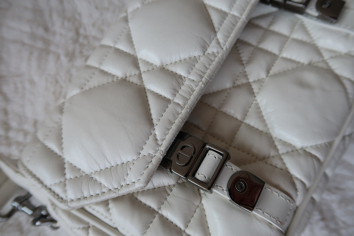 Christian Dior White Diorcamp Shoulder Bag