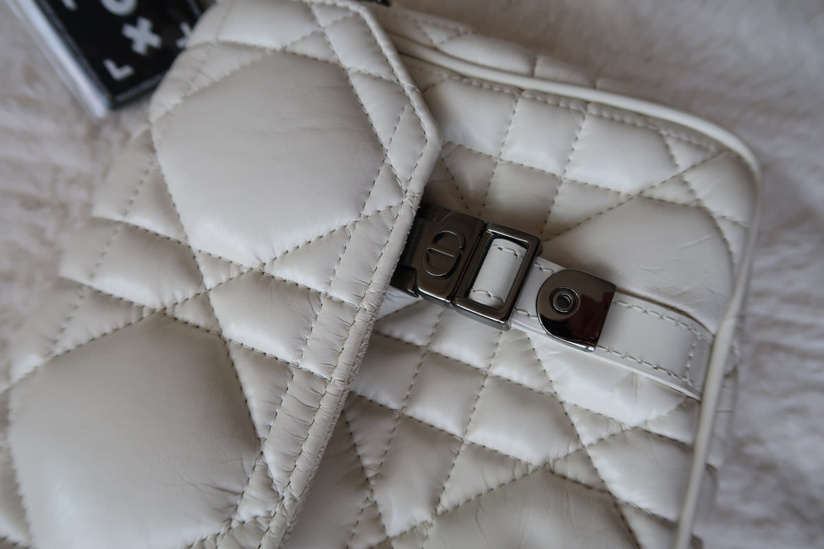 Christian Dior White Diorcamp Shoulder Bag