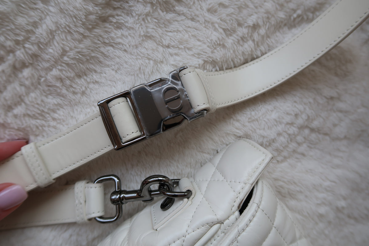Christian Dior White Diorcamp Shoulder Bag