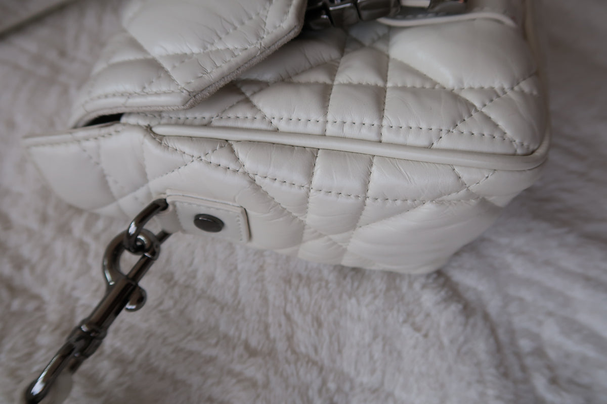 Christian Dior White Diorcamp Shoulder Bag