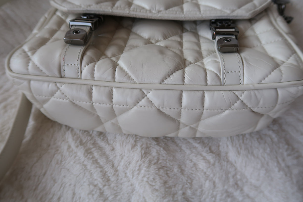 Christian Dior White Diorcamp Shoulder Bag