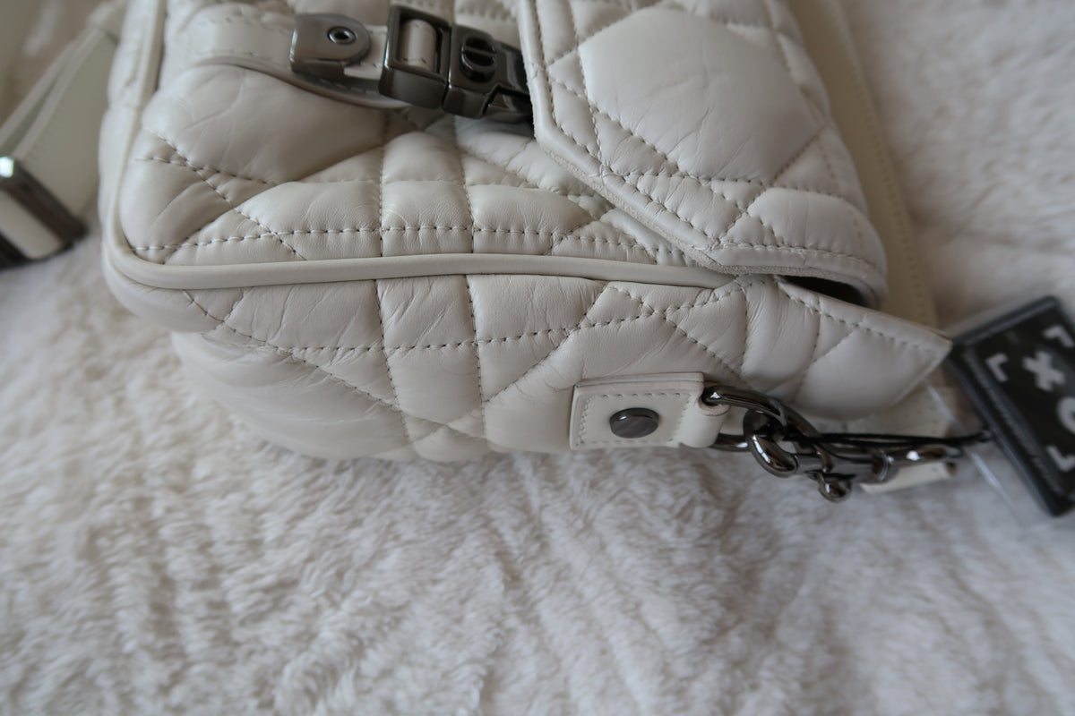 Christian Dior White Diorcamp Shoulder Bag