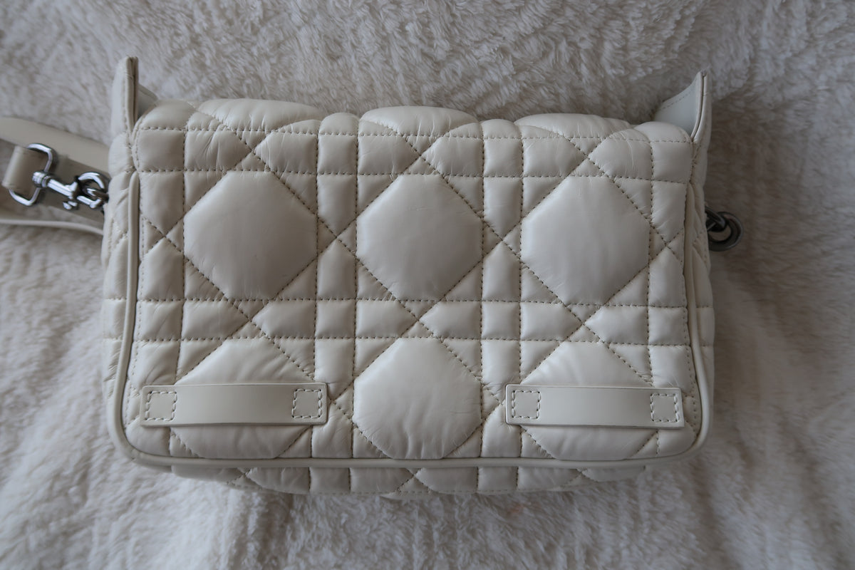 Christian Dior White Diorcamp Shoulder Bag