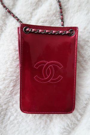 Chanel  Patent CC Phone Holder Crossbody