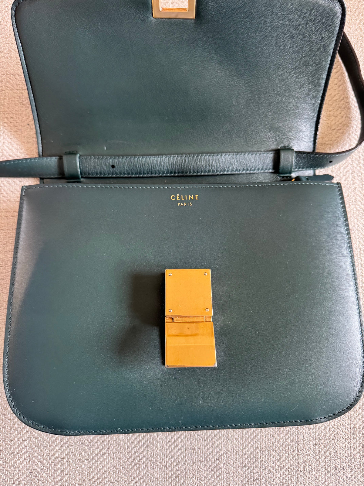 Celine Classic Box Bag - Green